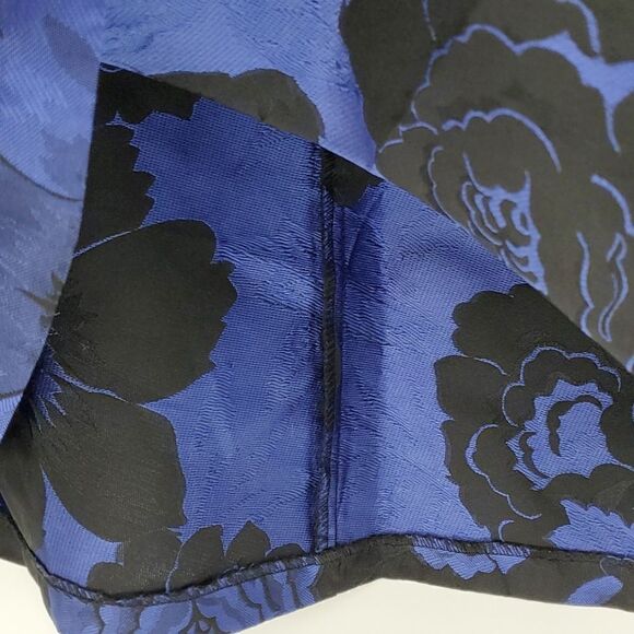 MSK black skirt with royal blue flowers size medium. Goth, Y2K - Picture 3 of 7